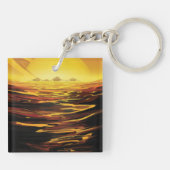 惑星サターンのタイタン最大の月 キーホルダー (裏面)