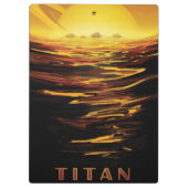 惑星サターンのタイタン最大の月 クリップボード (裏面)