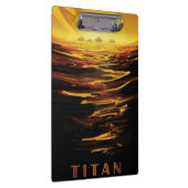 惑星サターンのタイタン最大の月 クリップボード (右)