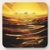 惑星サターンのタイタン最大の月 コースター (正面)