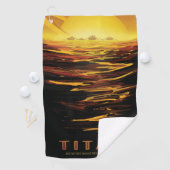 惑星サターンのタイタン最大の月 ゴルフタオル (インサイチュ)