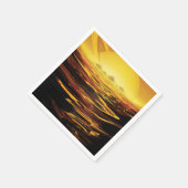 惑星サターンのタイタン最大の月 スタンダードカクテルナプキン (角)