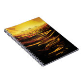 惑星サターンのタイタン最大の月 ノートブック (右側)