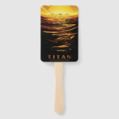 惑星サターンのタイタン最大の月 ハンドファン (裏面)