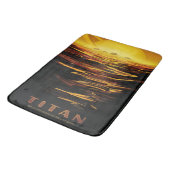 惑星サターンのタイタン最大の月 バスマット (アングル)