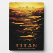 惑星サターンのタイタン最大の月 フォトプラーク (正面)