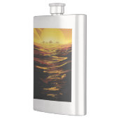 惑星サターンのタイタン最大の月 フラスク (左)