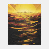 惑星サターンのタイタン最大の月 フリースブランケット (正面)