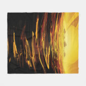 惑星サターンのタイタン最大の月 フリースブランケット (正面(横))