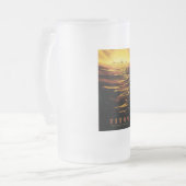 惑星サターンのタイタン最大の月 フロストグラスビールジョッキ (正面左)