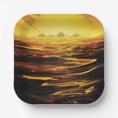 惑星サターンのタイタン最大の月 ペーパープレート (正面)