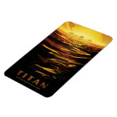 惑星サターンのタイタン最大の月 マグネット (左側)