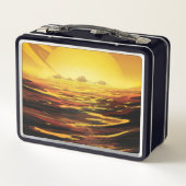 惑星サターンのタイタン最大の月 メタルランチボックス (裏面)