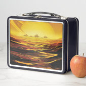 惑星サターンのタイタン最大の月 メタルランチボックス (インサイチュ)