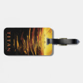 惑星サターンのタイタン最大の月 ラゲッジタグ (裏面横)