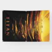 惑星サターンのタイタン最大の月 横断幕 (横)