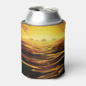 惑星サターンのタイタン最大の月 缶クーラー (缶正面)