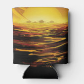 惑星サターンのタイタン最大の月 缶クーラー (裏面)