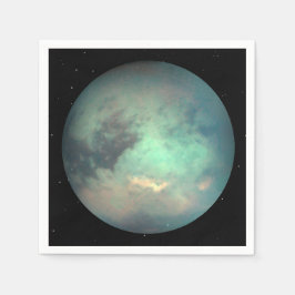 惑星サターンのムーンタイタン スタンダードカクテルナプキン