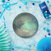 惑星サターンのムーンタイタン ペーパープレート (パーティー)