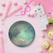 惑星サターンのムーンタイタン ペーパープレート (パーティー)