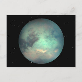 惑星サターンのムーンタイタン ポストカード