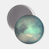 惑星サターンのムーンタイタン マグネット (正面/裏面)