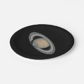 惑星サターンオーロラとリングや輪紙プレート ペーパープレート (アングル)