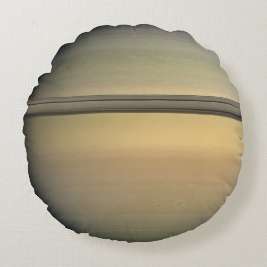 惑星サターン宇宙太陽の系リングや輪宇宙 ラウンドクッション (正面)