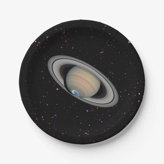 惑星サターン星空 ペーパープレート (正面)
