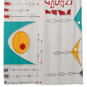 惑星シャワーカーテンの位置合わせ シャワーカーテン (正面)