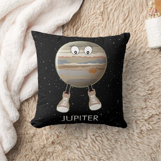 惑星ジュピターと星柄のスローピロー クッション (ブランケット)