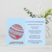 惑星ジュピターカラフル宇宙ギーク宇宙テーマ 招待状 (スタンド正面)