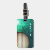 惑星ジュピター太陽のシステム宇宙グリーン銀河系 ラゲッジタグ (正面縦)