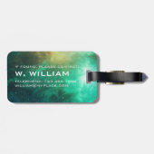 惑星ジュピター太陽のシステム宇宙グリーン銀河系 ラゲッジタグ (裏面横)