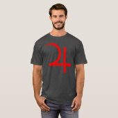 惑星ジュピター記号(赤) Tシャツ (正面フル)