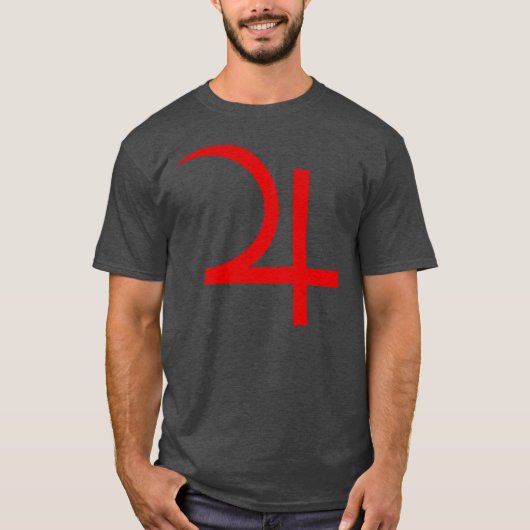惑星ジュピター記号(赤) Tシャツ (正面)