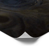 惑星ジュピターJunoカムの渦巻く青い雲 ポスター (角)