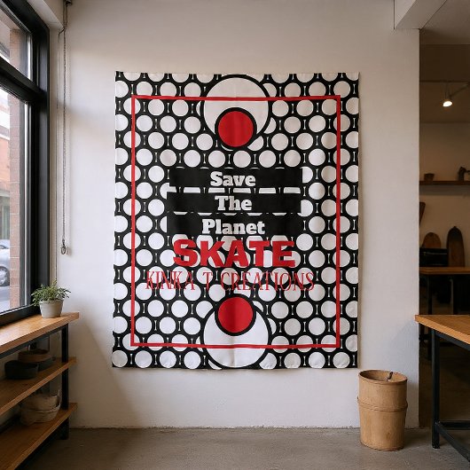 惑星スケートスケートボードを保存 タペストリー