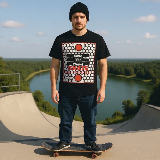 惑星スケートスケートボードを保存 Tシャツ