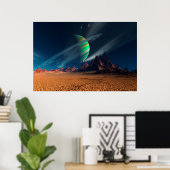 惑星ニューアデスのムーンビュー ポスター (ホームオフィス)