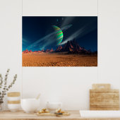 惑星ニューアデスのムーンビュー ポスター (キッチン)