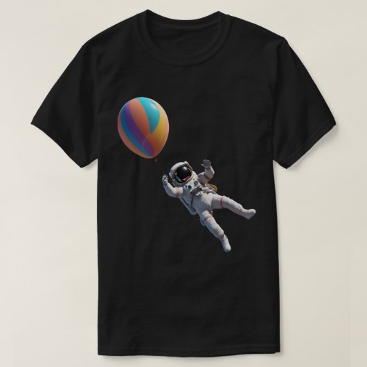 惑星バルーンアートを持つ宇宙飛行士。 Tシャツ (デザイン正面)