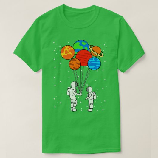 惑星バルーン宇宙惑星銀河系宇宙アウト Tシャツ (デザイン正面)