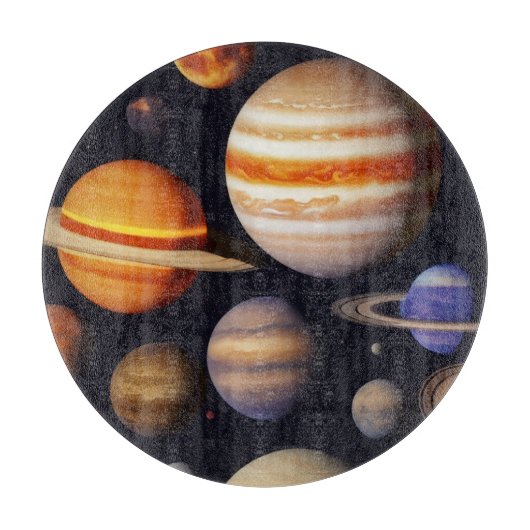 惑星パターン カッティングボード (正面)