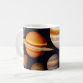 惑星パターン コーヒーマグカップ (正面左)