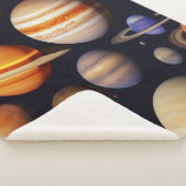 惑星パターン シェルパブランケット (3/4)