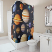 惑星パターン シャワーカーテン (インサイチュ)