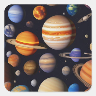 惑星パターン スクエアシール