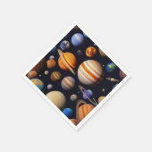 惑星パターン スタンダードカクテルナプキン (角)